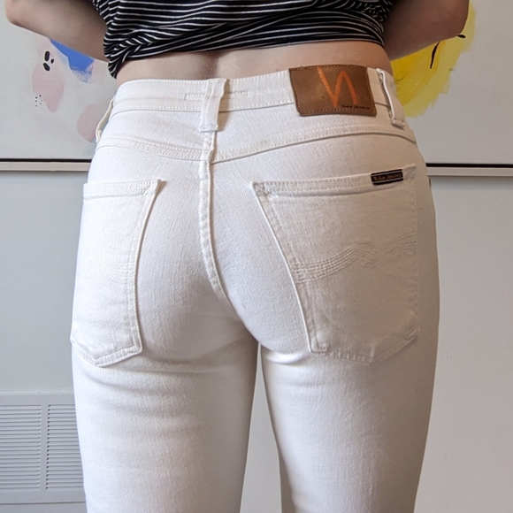 Nudie Jeans Denim - Nudie Jeans Skinny Lin in Ecru